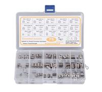 Kit de 75 inserts filetés en acier inoxydable 303 pour réparation de filetages - Assortiment complet avec boîtier de rangement