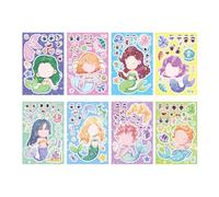 Kit de 8 Autocollants à Personnaliser, Visages changeants, Feuilles de Stickers à Mixer Animaux, création d'autocol