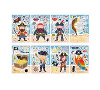 Kit de 8 Autocollants à Personnaliser, Visages changeants, Feuilles de Stickers à Mixer Animaux, création d'autocol