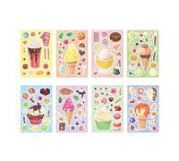 Kit de 8 Autocollants à Personnaliser, Visages changeants, Feuilles de Stickers à Mixer Animaux, création d'autocol