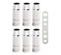 Kit de 8 Becs Coniques pour Torche MIG 25AK MB25, Laiton Chromé pour Soudure MAG, Accessoires de Protection avec Clé