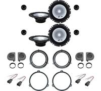 Kit de 8 boîtiers ALPINE SXE-1750S pour Fiat Panda de 2003 à 2012 avec 2 supports avant, 2 supports arrière, 2 supports tweeters et 4 connecteurs