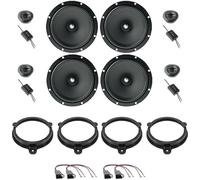 Kit de 8 boîtiers Focal ASE 165 pour Clio V à partir de 2020, Scenic de 2010 à 2021 + Voir d'autres modèles de 165 mm avec 2 Supports Avant, 2 arrière et 4 connecteurs