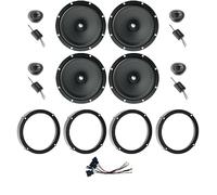 Kit de 8 boîtiers FOCAL ASE 165 pour VW Golf VI-VII, New Beetle jusqu'à 2010, Polo à partir de 2009, 165 mm avec 2 supports avant, 2 arrière et 4 connecteurs