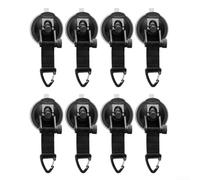 Kit de 8 boucles à ventouse pour extérieur, auvent latéral, tente et bâches avec sangle en ABS résistant et nylon