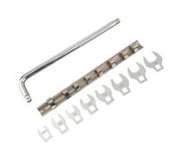 Kit de 8 clés à molette réglables en pied de biche de 10 à 19 mm pour cliquets de 3/8", avec barre courbée en L et support