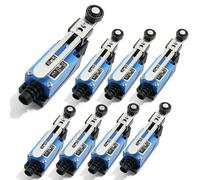 Kit de 8 Interrupteurs de Fin de Course, Interrupteur de Fin de Course à Levier à Galet Réglable, Inverseur à Réarmement Automatique, Levier Pivotant à Galet étanche pour machines-outils