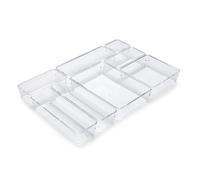 Kit de 8 organisateurs de tiroir en plastique transparent EMUCA