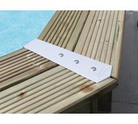 Kit de 8 pièces finition margelles 135° Ubbink alu piscine bois octogonale