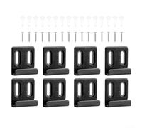 Kit de 8 supports de miroir en acier inoxydable pour fixation murale de grande taille, miroirs de salle de sport, murs solides, 36 x 35 mm