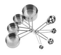 kit de 8 tasses à mesurer et cuillères en acier inoxydable Sucre Café Lait Cuisine Gadget Outil de cuisson