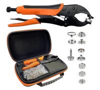 Kit de 80 boutons-pression en acier inoxydable de 15 mm avec pince à main robuste, vis et outils pour toile, housses de bateau, cuir, tentes, tissus d'ameublement et réparation de bricolage