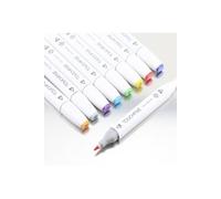 Kit de 80 Feutres Marqueur Huile-alcool Double 1mm-6mm 80 Couleurs Graphique + Sac de Crayon pour la conception de l'architecture Blanc G