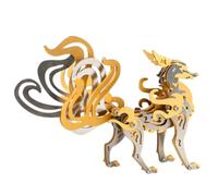 Kit de 85 puzzles 3D en métal - Modèle de créature mythique chinoise - Assemblage à faire soi-même - Steampunk - Renard mécanique à neuf queues - Décorations de bureau créatives pour bureau et maison