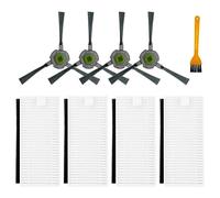 Kit de 9 brosses latérales pour aspirateur Robot pour Lefant U180 M210 Pro M201 L3, 4 brosses latérales, 4 filtres HEPA, 1 Brosse de Nettoyage