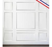 Kit de 9 moulures murales en bois Pin des Landes - Prêt à coller et peindre - Charlotte - 1,8 mètres - 99DECO