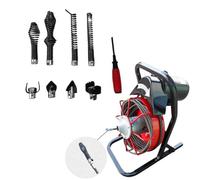 Kit de 9 pièces de déboucheur de canalisations pour Ridgid C8 avec tige de 1,6 cm, accessoires de machine à drager en acier au manganèse, comprend 4 fraises, 4 tarières et 1 tournevis