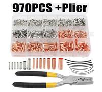 Kit de 970 cosses câble en cuivre avec pince à sertir Atelier,Garage