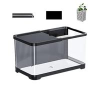 Kit de Aquarium - Démarreur d'aquarium, Mini décoratif | Création Moderne avec Structure du, élégant Habitat Aquatique pour crevettes Guppy Goldfishfishfish Office Bedroom Study Table