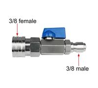 Kit de assujetà bille pour nettoyeur haute pression, connecteur rapide 1/4, interrupteur marche/arrêt pour tuyau de lave-auto, acier inoxydable, M22, 14mm-Incolore