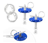 Kit de Attache Capot Voiture,2PCS Clip de Attache Rapide de Goupille de Capot Voiture pour Fixer le Couvercle de Capot et Réduire les Secousses,Accessoires Voiture Extérieurs Universels (Bleu)