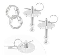 Kit de Attache Capot Voiture,2PCS Clip de Attache Rapide de Goupille de Capot Voiture pour Fixer le Couvercle de Capot et Réduire les Secousses,Accessoires Voiture Extérieurs Universels (Argent)