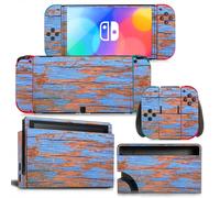 Kit De Autocollants Skin Decal Pour Commutateur Oled Console De Jeu Corps Entier Grain De Bois Avatar, T1tn-Nsoled-0840