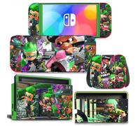 Kit De Autocollants Skin Decal Pour Commutateur Oled Ns Console De Jeu Oled Splatoon, T1313