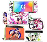 Kit De Autocollants Skin Decal Pour Commutateur Oled Ns Console De Jeu Oled Splatoon, T1326