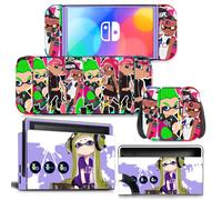 Kit De Autocollants Skin Decal Pour Commutateur Oled Ns Console De Jeu Oled Splatoon, T1328