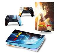 Kit De Autocollants Skin Decal Pour Console De Jeu Ps5 Corps Entier Anti-Rayures Dragon Ball Dragon, Version Cd-Rom T2142