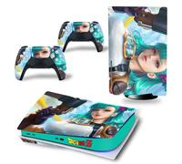 Kit De Autocollants Skin Decal Pour Console De Jeu Ps5 Corps Entier Anti-Rayures Dragon Ball Dragon, Version Cd-Rom T1899