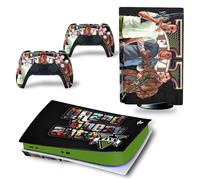 Kit De Autocollants Skin Decal Pour Console De Jeu Ps5 Full Body Gta5 Grand Theft Auto, Version Cd-Rom T1955