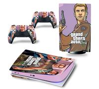 Kit De Autocollants Skin Decal Pour Console De Jeu Ps5 Full Body Gta5 Grand Theft Auto, Version Cd-Rom T2337