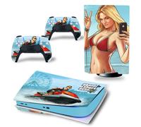 Kit De Autocollants Skin Decal Pour Console De Jeu Ps5 Full Body Gta5 Grand Theft Auto, Version Cd-Rom T1630