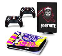 Kit De Autocollants Skin Decal Pour Console De Jeu Ps5disk Full Body Fortnite, Version Cd-Rom T1758