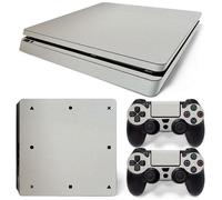 Kit De Autocollants Skin Decal Pour Console De Jeux Ps4 Slim 9 Coloris Noir Mat Cuir Rouge Mat, T1 Blanc Mat