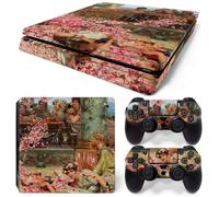 Kit De Autocollants Skin Decal Pour Ps4 Slim Game Console Whole Body Wood Grain Leopard Blue And White Porcelain Series, T1tn-Ps4slim-7033