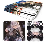 Kit De Autocollants Skin Decal Pour Ps4 Slim Game Console Whole Body Wood Grain Leopard Blue And White Porcelain Series,T1tn-Ps4slim-7020