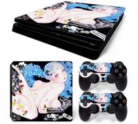 Kit De Autocollants Skin Decal Pour Ps4 Slim Game Console Whole Body Wood Grain Leopard Blue And White Porcelain Series,T1tn-Ps4slim-7025