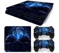 Kit De Autocollants Skin Decal Pour Ps4 Slim Game Console Whole Body Wood Grain Leopard Blue And White Porcelain Series,T1tn-Ps4slim-7018