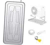 Kit de bac de récupération des condensats pour climatiseur, bac d'égouttage en Acier Inoxydable, pour systèmes de Pompe à Chaleur Split intérieur/extérieur (3-5 pièces, Tuyau de 50
