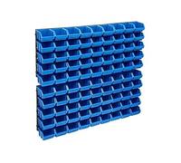 Kit de Bacs de Stockage - - 96 pcs - 6 Panneaux Muraux - Boîtes Empilables - Plastique
