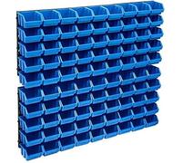 Kit de Bacs de Stockage - vidaXL - 96 pcs - 6 Panneaux Muraux - Boîtes Empilables - Plastique