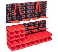 Kit de bacs de stockage - VIDAXL - Rouge et noir - 27 compartiments - Plastique - Extensible Rouge G