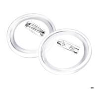 vidaXL Kit de badges 58 mm Transparent Mixte 100 pièces