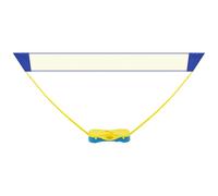 Kit de badminton portable avec filet de 3 m, filet de badminton, autoportant, avec support, 2 raquettes et 2 balles, hauteur réglable 155 cm, mobile pour jardin, plage, extérieur et intérieur (jaune