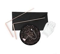 Kit de baguettes de radiesthésie spirituelle et pendule en cuivre 99,9 % avec tapis - Ensemble de tiges spirituelles en cuivre pur - Découvrez les secrets paranormaux avec tiges de divination (C)