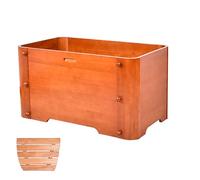 Kit de baignoire autoportante en bois, baignoire traditionnelle japonaise profonde, baignoire de trempage portable pour adultes, baignoire compacte pour dortoir/spa