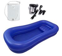 Kit De Bain Médical Portable For Personnes Âgées Handicapées, Baignoire En PVC For Adultes Avec Poche À Eau, Douche De Chevet Médicale, Baignoire Gonflable, Aide Au Bain Au Lit(B)